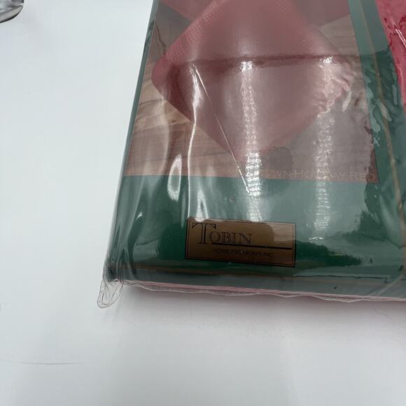 New - Tobin Home Fashions Holiday Fabric Tablecloth 60 x 102” Oval - Picture 5 of 16